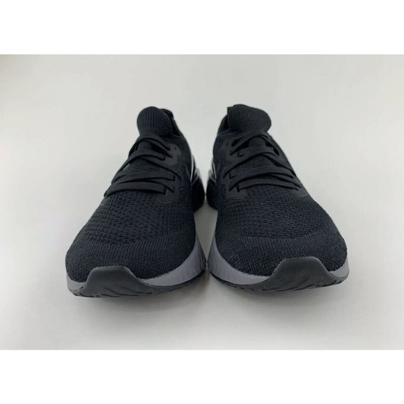 Nike Epic React Flyknit 2 Black Anthracite Men's Running Shoes Gray - Picture 8 of 11